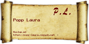 Popp Laura névjegykártya